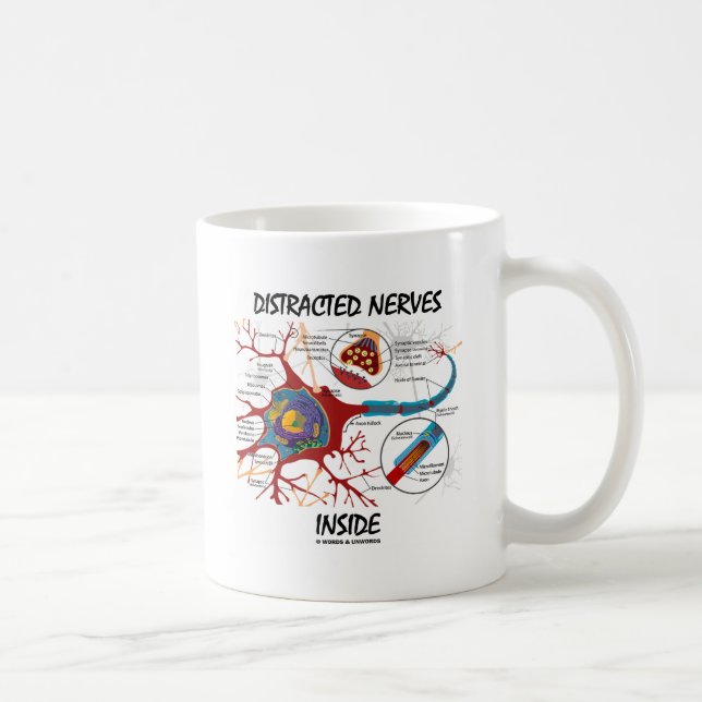 Abgelenktes Nerven-Innere (Synapse) Kaffeetasse (Rechts)