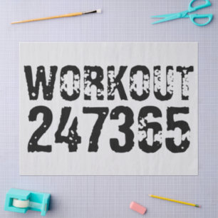 Abgenutzt und zerkratzt Text Workout 247365 schwar Seidenpapier