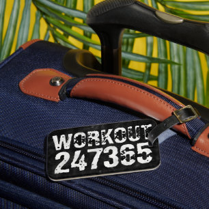 Abgenutzt und zerkratzt Text Workout 247365 vintag Gepäckanhänger