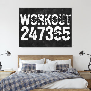 Abgenutzt und zerkratzt Text Workout 247365 vintag Leinwanddruck