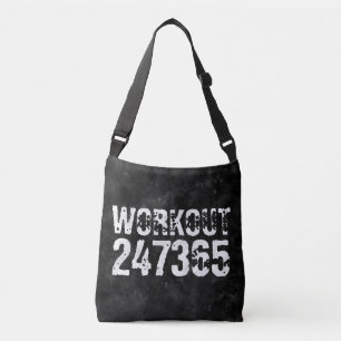 Abgenutzt und zerkratzt Text Workout 247365 vintag Tragetaschen Mit Langen Trägern