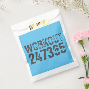 Abgenutzt und zerkratzter Text Workout 247365 blau Geschenktütchen