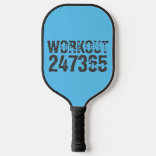 Abgenutzt und zerkratzter Text Workout 247365 blau Pickleball Schläger