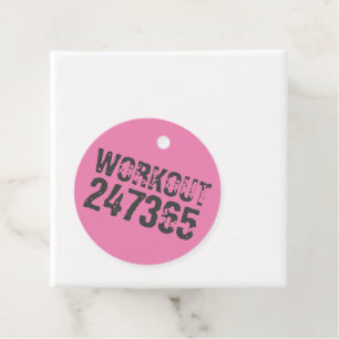 Abgenutzt und zerkratzter Text Workout 247365 pink Geschenkanhänger