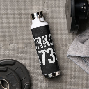 Abgenutzt und zerkratzter Text Workout 247365 vint Trinkflasche