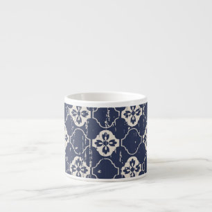 Abgenutzte Blumen: Nahtloser Vintage-Stil Espressotasse
