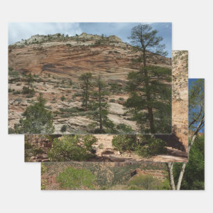 Abgenutzte Felsmauern im Zion-Nationalpark Geschenkpapier Set