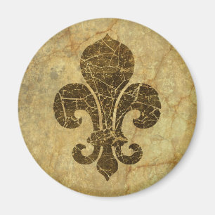 Abgenutzte Fleur De Lis Magnet