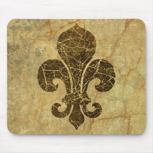 Abgenutzte Fleur De Lis Mousepad (Vorne)
