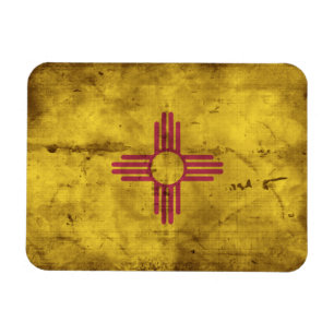 Abgenutzte New Mexiko-Flagge; Magnet