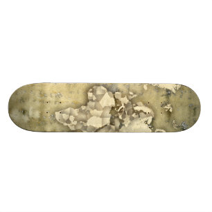 Abgenutzte PapierWeltkarte Skateboard