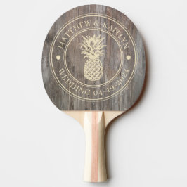 Abgenutzte Planken Ananas Hochzeitsnamen Tischtennis Schläger