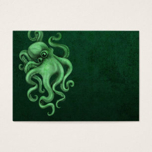 Abgenutzte Vintage Kraken-Illustration - Grün