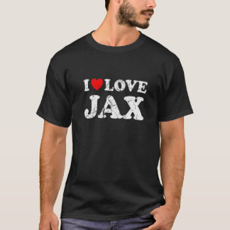 Abgenutzter Grunge-Stil I Love Jax T-Shirt