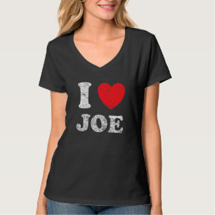 Abgenutzter Grunge-Stil I Love Joe T-Shirt
