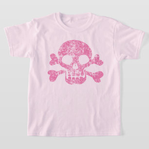 Abgenutzter Schädel und Kreuze T-Shirt
