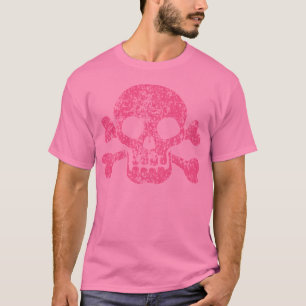 Abgenutzter Schädel und Kreuze T-Shirt
