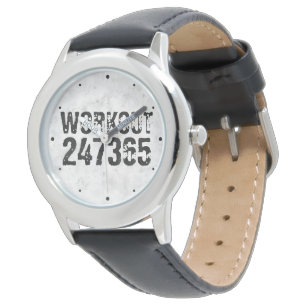 Abgenutzter und kratzter Text Workout 247365 rusti Armbanduhr