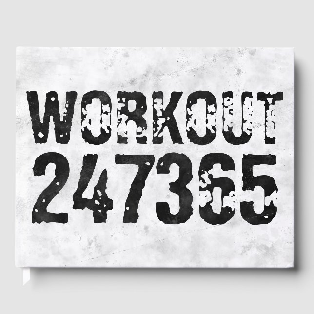 Abgenutzter und kratzter Text Workout 247365 rusti Gästebuch (Vorderseite)