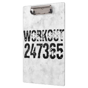 Abgenutzter und kratzter Text Workout 247365 rusti Klemmbrett