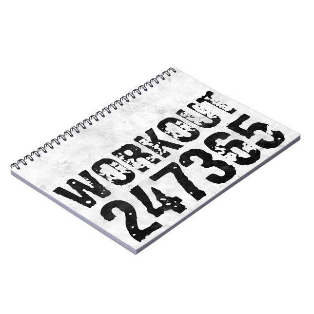 Abgenutzter und kratzter Text Workout 247365 rusti Notizblock (Linke Seite)