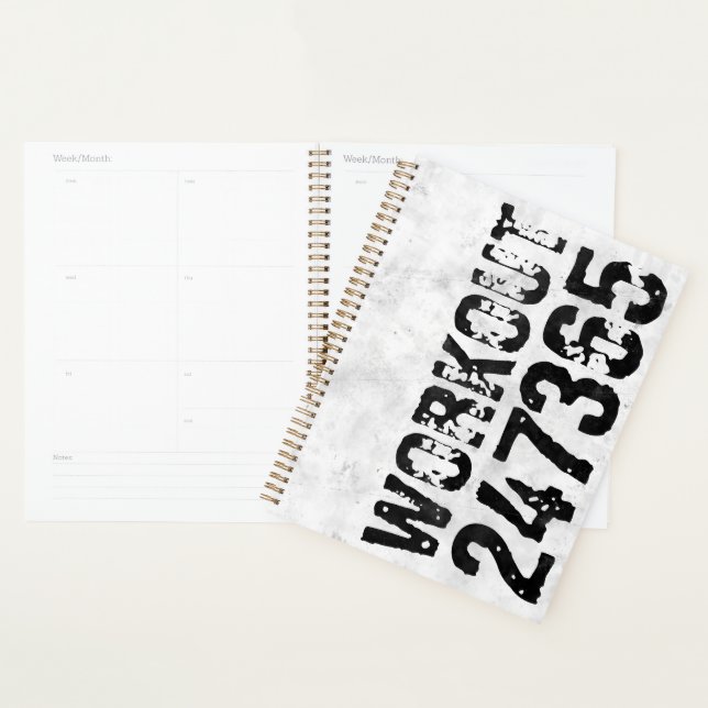 Abgenutzter und kratzter Text Workout 247365 rusti Planer (Anzeige)