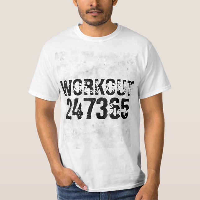 Abgenutzter und kratzter Text Workout 247365 rusti T-Shirt (Vorderseite)