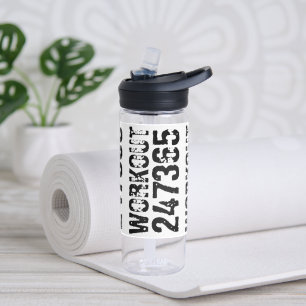 Abgenutzter und kratzter Text Workout 247365 rusti Trinkflasche