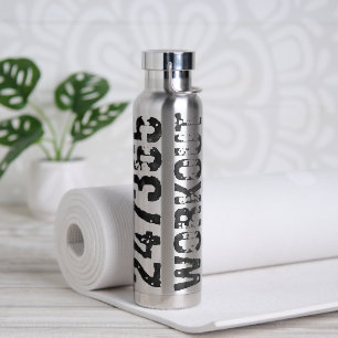 Abgenutzter und kratzter Text Workout 247365 rusti Trinkflasche