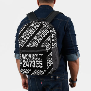 Abgenutzter und zerkratzter Text Workout 247365 we Bedruckter Rucksack