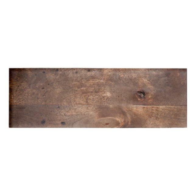 Abgenutztes Kiefernbrett Namenschild (Vorderseite)