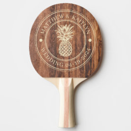 Abgenutztes Schneidbrett Ananas Hochzeit Namen Tischtennis Schläger