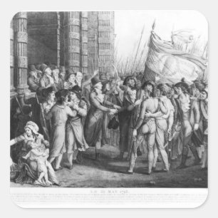 Abgeordnete von NationalkonventVersammlung Quadratischer Aufkleber