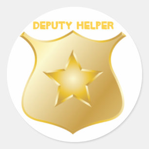 Abgeordneter Helper Badge Runder Aufkleber