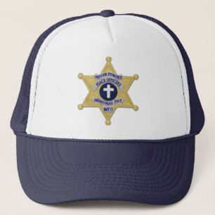 Abgeordneter Star Badge Cross - dünne blaue Linie Truckerkappe