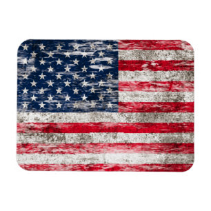 Abgeriebene und getragene amerikanische Flagge Magnet