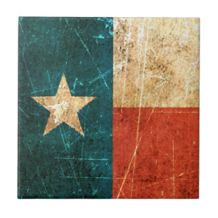 Abgeriebene und getragene Texas-Flagge Fliese