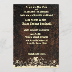 Abgeriebener lederner Blick, schäbige Einladung