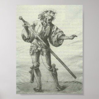 Abgerissener Krieger Poster