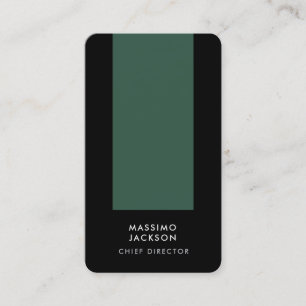 Abgerundete Ecke Minimalistisch Einfach Modern Grü Visitenkarte