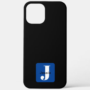Abgerundeter Box-Name & Monogramm Schwarz Weiß & Case-Mate iPhone Hülle