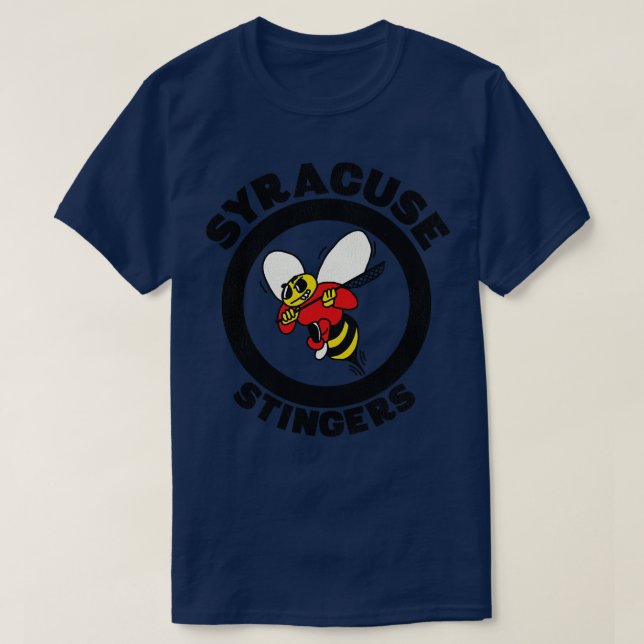 Abgeschaltetes Syracuse Stingers Lacrosse Team T-Shirt (Design vorne)