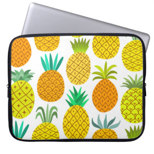 Abgeschiedene Ananas: Vintages nahtloses Muster. Laptopschutzhülle