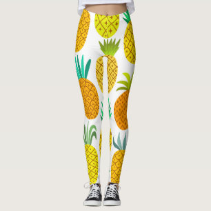 Abgeschiedene Ananas: Vintages nahtloses Muster. Leggings
