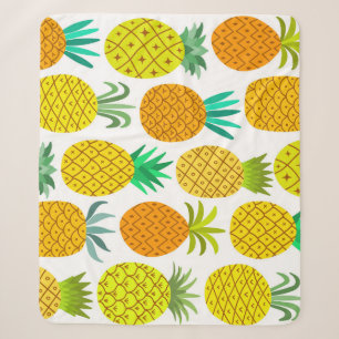 Abgeschiedene Ananas: Vintages nahtloses Muster. Sherpadecke