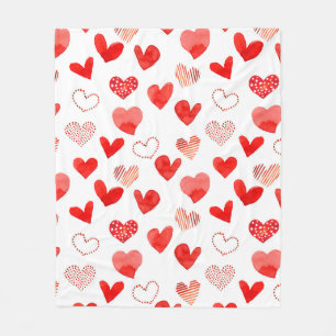 Abgeschiedene Aquarellfarbe illustrierte Liebe Her Fleecedecke