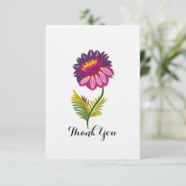 Abgeschiedene Blume Dankeskarte