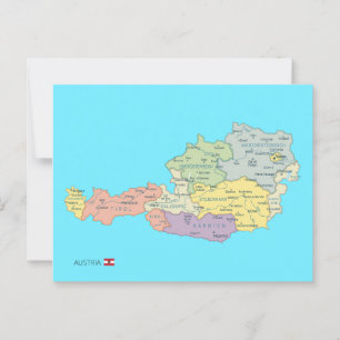 Abgeschiedene Karte der Regionen Österreichs