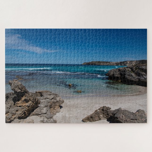 Abgeschiedener Strand im Paradies, 1014 Stück Puzzle (Horizontal)