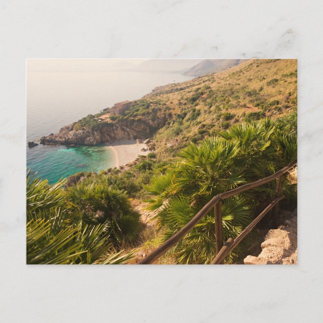 Abgeschiedener Strand in Lo Zingaro, Sizilien Postkarte (Vorderseite)